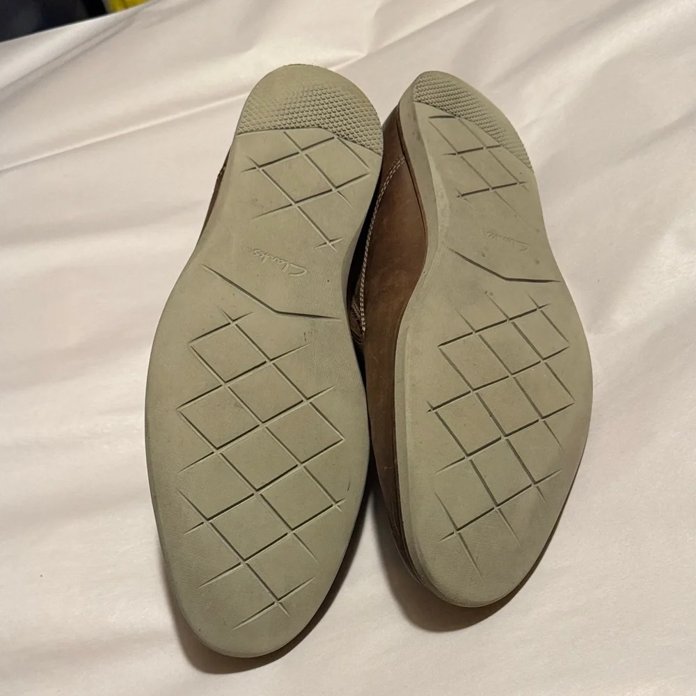 Clarks Rich Brown Slip-On Loafers